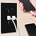 TOPGREENER 2.1A USB Wall Outlet Charger, 15A Tamper-Resistant Receptacles, Compatible with Smart Watches, Digital Cameras, GPS, MP3 Players & Small Devices, UL Listed, TU2152A-BK, Black