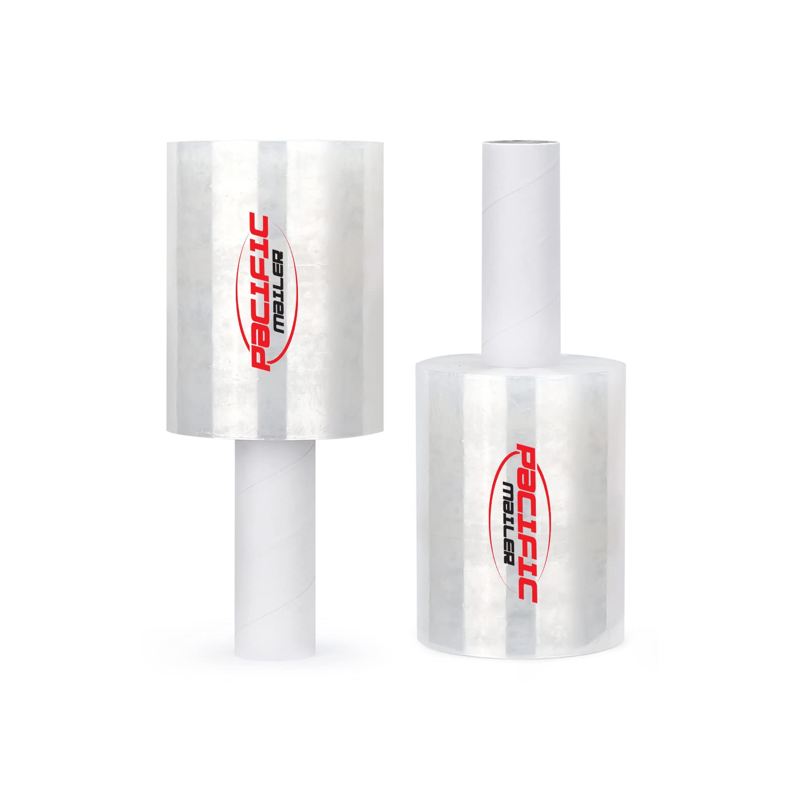 Photo 1 of Stretch Wrap, Pacific Mailer 5In 1000Ft 80 Gauge Thick (20 Micron) Mini Clear Industrial Stretch Wrap Film with Handle, Self Adhering for Pallet Wrap, Moving, Warehouse [Pack of 2]