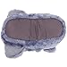 Silver Lilly Dog Slippers - Novelty Plush Comfortable Animal Bulldog Slippers for Kids & Adults (Grey, Medium)