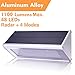 WBESEV Solar Lights Outdoor 1100 Lumens (Max) 48 LED Motion Sensor Light Aluminum Alloy Housing Waterproof Wireless for Outdoor Security Garden Yard Wall Light (48 LED Radar 2018 New Version)