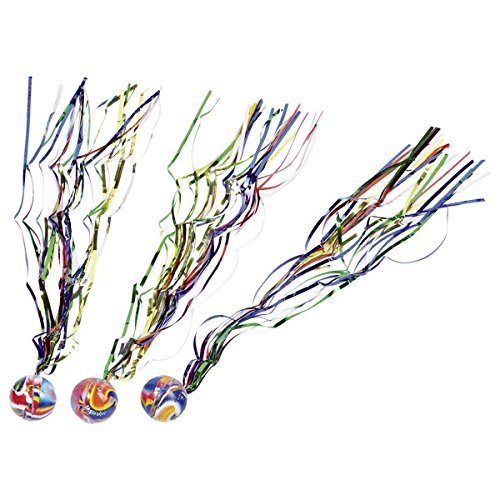 Gollnest & Kiesel Pack of 3 Bouncy Balls Shooting Star with Glittering Tail, Dops Ball, Rubber Ball Star as Party Bag