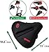 WINNINGO Gel Bike Seat Cover with Raincover, Anti-Slip Comfortable Bike Seat Cushion with Breathable Design Bicycle Wide Saddle Pad for MTB & BMX and Road, Velcro Installation, 11 X 10 in