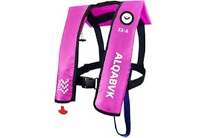 Aldabvk Adult Automatic Inflatable Life Jacket, A-33, Kayak Buoyancy Vest, Outdoor Water Sports, 330 pounds of Buoyancy, Adju