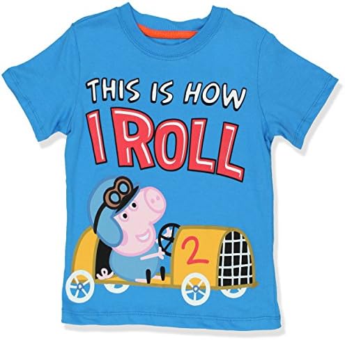 Peppa Pig George Boys Short Sleeve Tee (5T, Blue Roll)