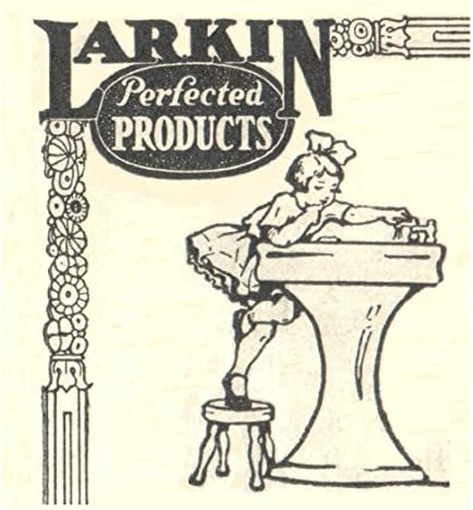 Larkin Soap Company Cute Bath Step Stool Poster Reproduction 7.75" x 8.5" Laminated