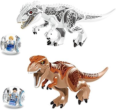 Mini Compatible Jurassic World Dinosaur Toy Figures Bricks CZP Tyrannosaurus Rex Building Dinosaur Toys (2PCS)