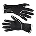 DIVE & SAIL Wetsuits Premium 3mm Neoprene Gloves, Black, Large