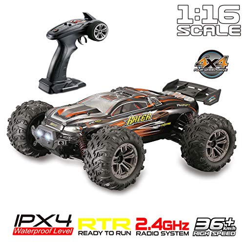 Ranoff All Terrain RC Cars High Speed 4WD Remote Control Truck Waterproof Off-Road (Orange) - Thumbnail 5