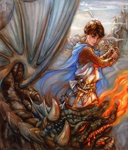 Dragon Fighter Poster Print by Susan Edison (18 x 20)