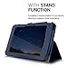 kwmobile Elegant synthetic leather case for Asus Padfone Mini in dark blue with convenient STAND FEATURE