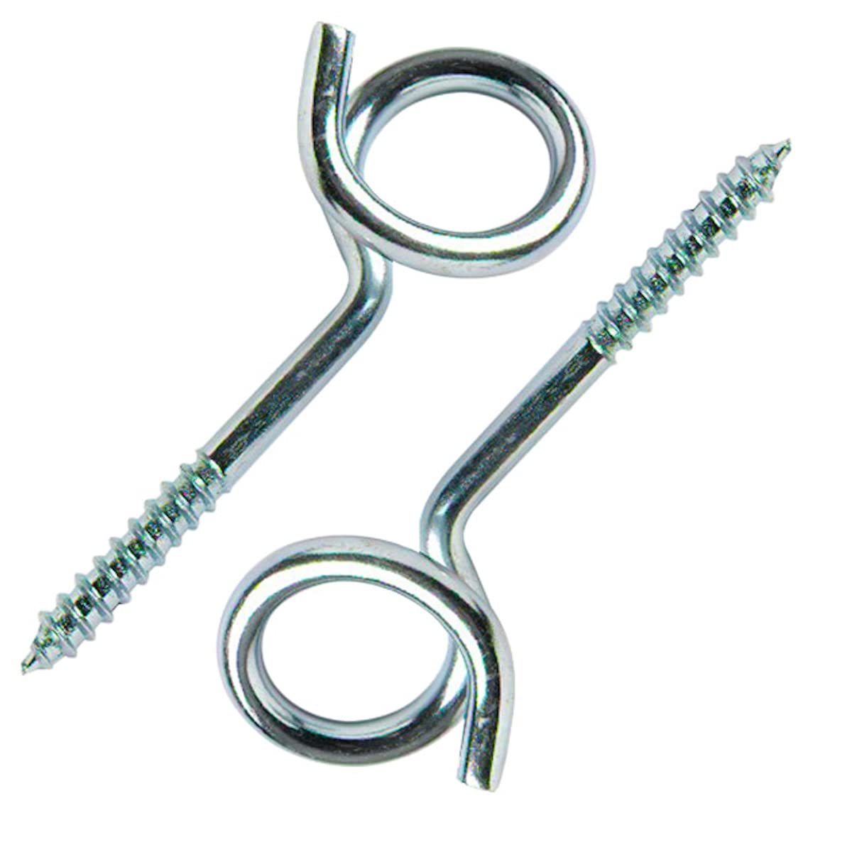 Merriway BH01919 (2 Pcs) Pigtail Swing Hammock Screw-In Hooks, BZP Steel -Pack of 2 Pieces