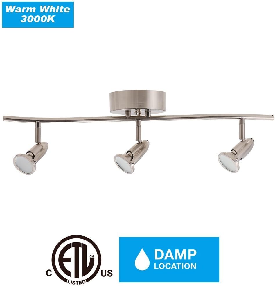Cloudy Bay LTL3L15830BN 24inch 3Head LED Ceiling Track