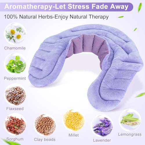 SuzziPad Microwave Heating Pad for Neck and Shoulders, Weighted Neck and Shoulder Wrap for Pain