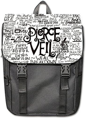 Halocow Custom Pierce the veil Casual Shoulders Backpack unique design Black