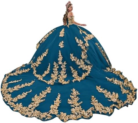 baby blue and gold quinceanera dresses Quinceanera Dress 5064 By Dancing Queen Bahama Blue / XSmall