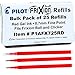 Ardour Van Pilot Frixion Pen Refills P1afx725rd, Bulk Pack of 25, 0.7mm Fine, Red Gel Ink