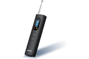 AMOROM 5 in 1 Hidden Camera Detectors, GPS Tracker Finder with 5 Modes, Anti-Theft, Flashlight, Spy Camera Detector for Travel/Hotel/Car/Bathroom, Black