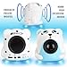 GOgroove Mini Cute Animal Battery Powered Portable Wired Speaker (Polar Bear) with LED Night Light Speaker for Kids - Passive Subwoofer, Built-in 3.5mm AUX Cable - Plug into Tablets, Phones, More