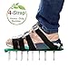 RVZHI Lawn Aerator Shoes with 4 Straps and Heavy Duty Metal Buckles - Spiked Sandals Shoes Garden Tool (Black)