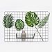 72 Pcs 6 Kinds Artificial Palm Leaves with Faux Monstera Leaves, Stems Tropical Plant, Simulation Safari Leaves for Hawaiian Luau Party, Jungle Beach Theme Decorations for Table Decoration Accessories
