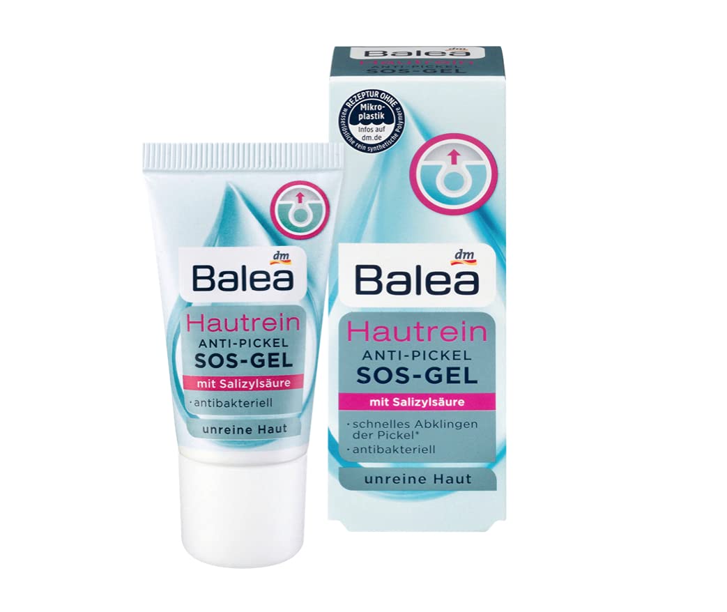 Balea Anti-Pimple Gel - SOS Skin Pure - Antibacterial - With Salicylic Acid - Helps with Blemished Skin - 15 ml