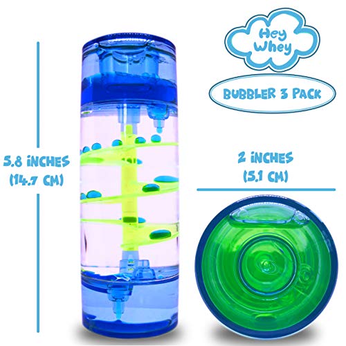HeyWhey- Liquid Motion Bubbler Timer, 3-Pack Bundle Great for Gifts Parties Holidays, Calm and Relaxing Novelty Desk Toy, Sensory and Fidget Toys for Anxiety Autism ADHD Stress Relief Kids and Adults, - Thumbnail 2