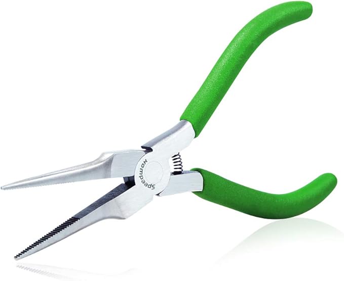 SPEEDWOX Mini Needle Nose Pliers Thin Serrated Jaw 41/2 Inches Small