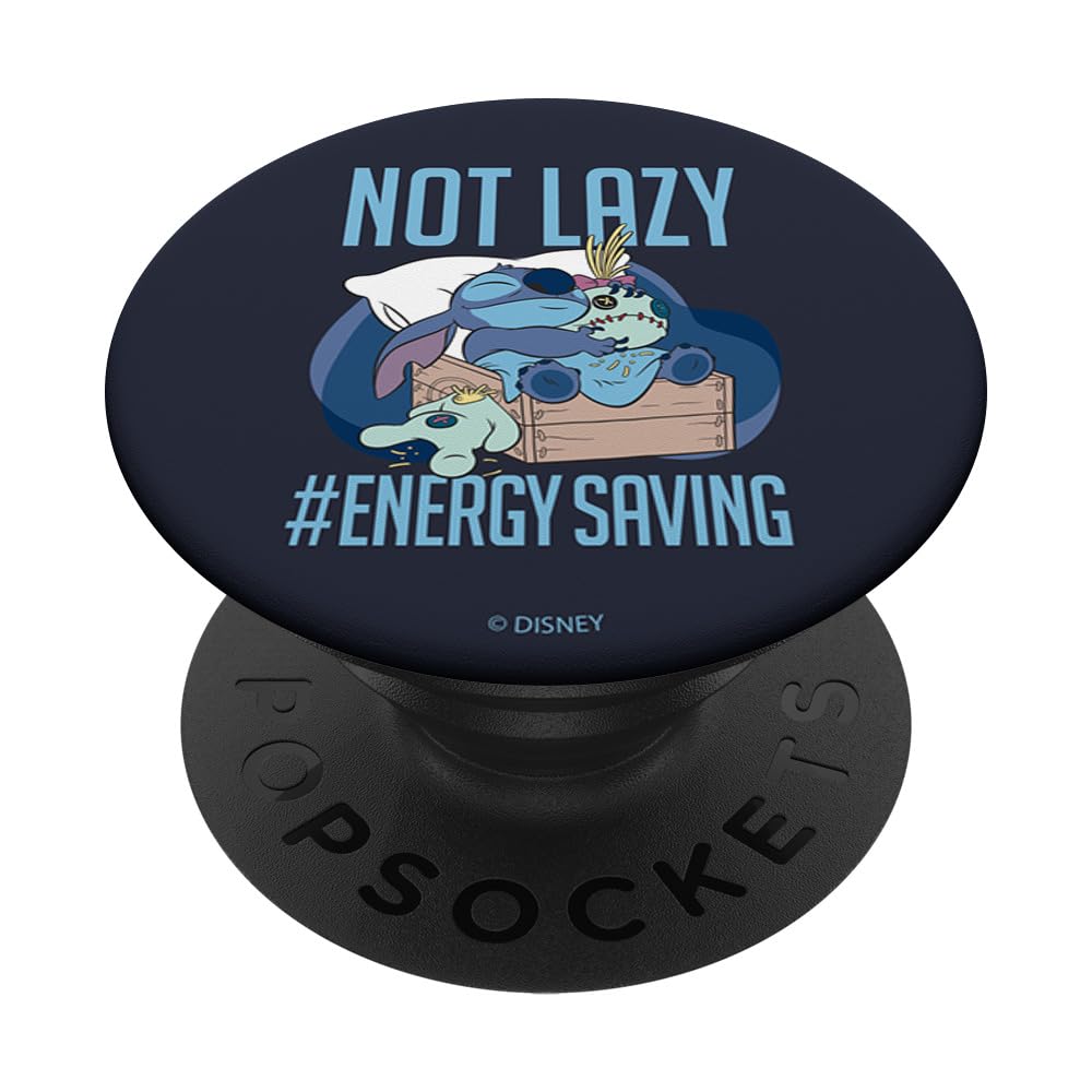 Disney Lilo & Stitch Not Lazy Energy Saving PopSockets Adhesive PopGrip