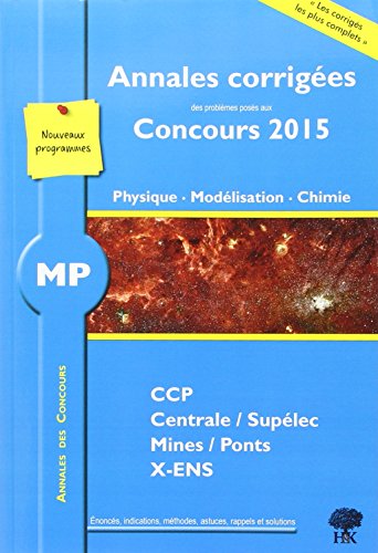 MP physique, modélisation, chimie 2015