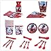 12Set Luxury Miraculous Ladybug Theme Tableware Set Kids Birthday Party Supplies
