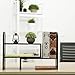 Adjustable Wood Office Desktop Organizer Display Shelf, Tabletop Bookcase, Black