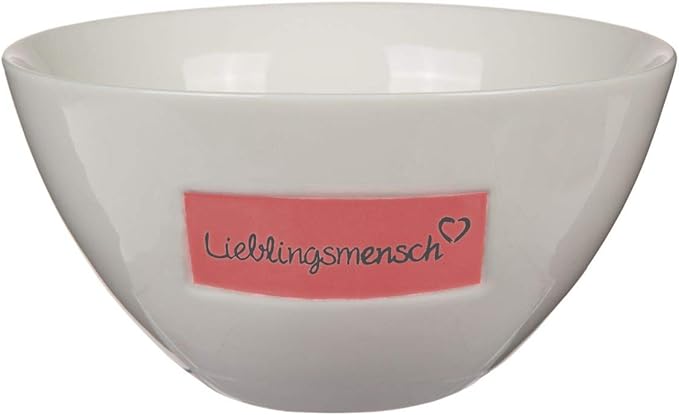 Müslischale Lieblingsmensch, klassische weiße, ästhetische Form