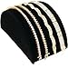 FindingKing Black Velvet Bracelet Half Moon Display Ramp Stand 5