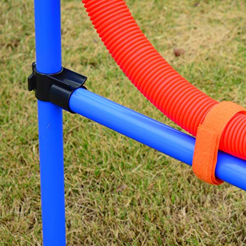 MelkTemn Dog Agility Set - Dog Agility Equipment with Dog Agility Hurdle, Weave Poles, Dog Agility Jump - Canine Agility Set for Dog Training, Obedience, Rehabilitation with Carrying Bag