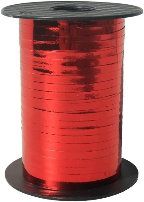 TRI 1 roll 5mm x 250m Curling Balloon Ribbon - METALLIC RED for Gift Wrapping, Party Favors, Decoration, Florist, Floral & Craft work