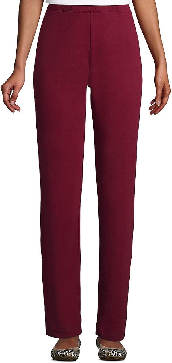 Lands' End Women's Sport Knit High Rise Elastic Waist Pull On Pants at  Women’s Clothing store