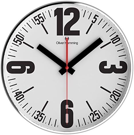 Simplex Collection 12 Inch Wall Clock with Bold Minute Reader Dial