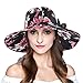 Women's Foldable Wide Brim Sun Hat Summer Outdoor Floppy Beach Cap Black