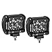 Led Off Road Lights,Eyourlife 18W Fish Eye 4D Lens Flood Beam Off Road Work Light Bar With Waterproof For Jeep Atv Utv Driving Headlight Pods Flood 2Pcs