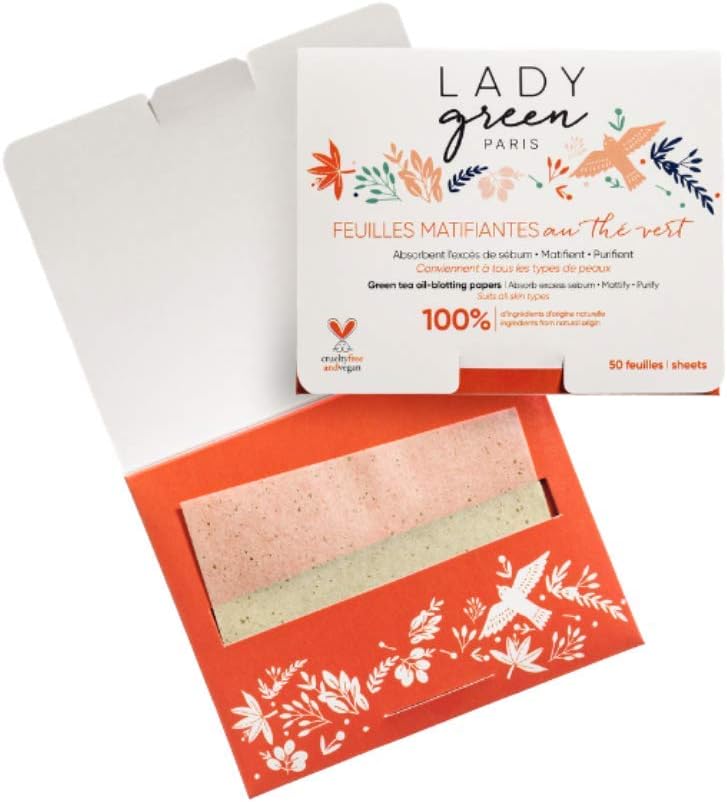 Lady Green Voile de Perfection Matifiantes Tea, Green, 50 Sheets, 50 feuilles - Image 3