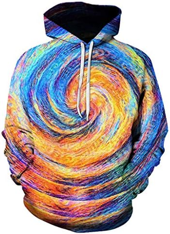 Zcuhen Men's Distressed Hoodie - Vintage Hooded Sweatshirts Apparel Round Neck Simple Button Pullover Tops Blouse