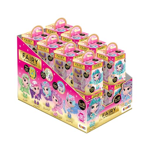 CRAZE Fairy In My Pocket Display Set – 16 Collectible Fairy Figures with Wings and Special Effects – Unicorn & Princess Toys for Girls, Birthday Gifts and Magical Baby Toys
