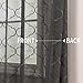 jinchan Sheer Curtains Geometric for Living Room Moroccan Embroidered Curtains Lattice Quatrefoil Semi Sheer Curtains 63 Inch Length Window Panel Pair Double Width Charcoal Grey