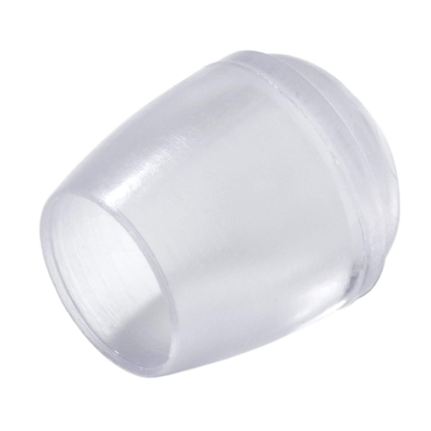 Adsamm® / 32 x Leg tips | Ø 0,47'' (Ø 12 mm) | transparent | round | Premium quality outer caps for tubular steel chairs by Adsamm®