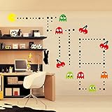 ufengke® Cartoon Pac-Man Games Wall Decals, Children's Room Nursery Removable Wall Stickers Murals