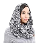 YOOWL Winter Long Circle Scarves Thick Ribbed Cable Knitted Infinity Warm Loop Scarves YOOWL Winter Long Circle Scarves Thick Ribbed Cable Knitted Infinity Warm Loop Scarves