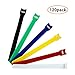 120pcs Reusable Fastening Cable Ties Microfiber Cloth 6-Inch Cable Strap Hook and Loop Multicolor