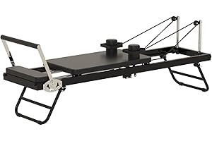 SEANLEECORE senleecore Foldable Pilates Reformer Machine for Home Gym、High Strength Alloy Springs、Steel Structure to 400 lbs Weight Capacity for Beginners