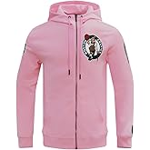 Pro Standard Mens NBA Boston Celtics Classic Chenille Full Zip Hoodie Pink Xl