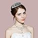 Wedding Silver Tiara with Comb, Bridal Pageant Birthday Crystal Crown Headband Princess Headpiece - by NIPOO